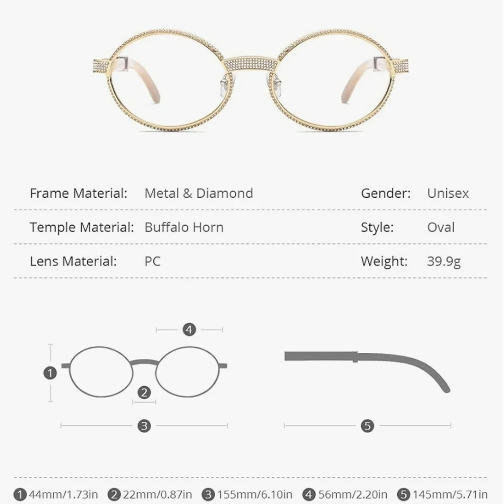 Hepidem Buffalo Horn Glasses